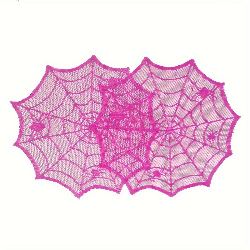 VIKAMA ローズレッドレーススパイダーウェブミールマット - Spider Web Halloween Decoration のレビューと価格