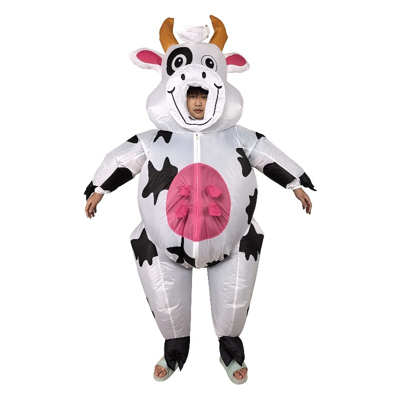 大人用、全身を覆う牛の着ぐるみ。ハロウィーン、カーニバル、コ - Halloween Costume Adult のレビューと価格