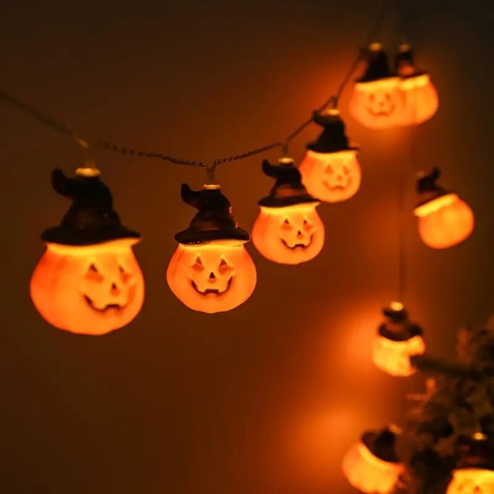 1.5M/59.06インチ ハロウィン パンプキン ストリン - Halloween Led String Lights Orange のレビューと価格