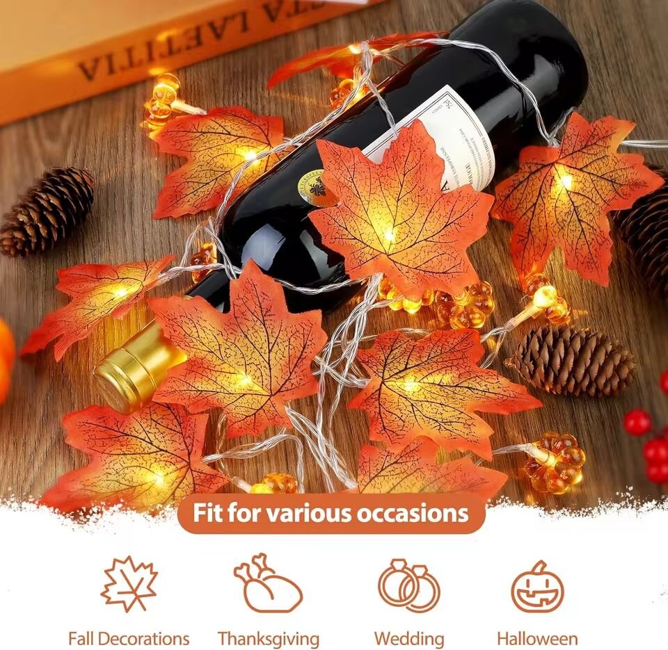 59インチ/118インチ ハロウィン パンプキン メープルリ - Halloween Led String Lights Orange のレビューと価格