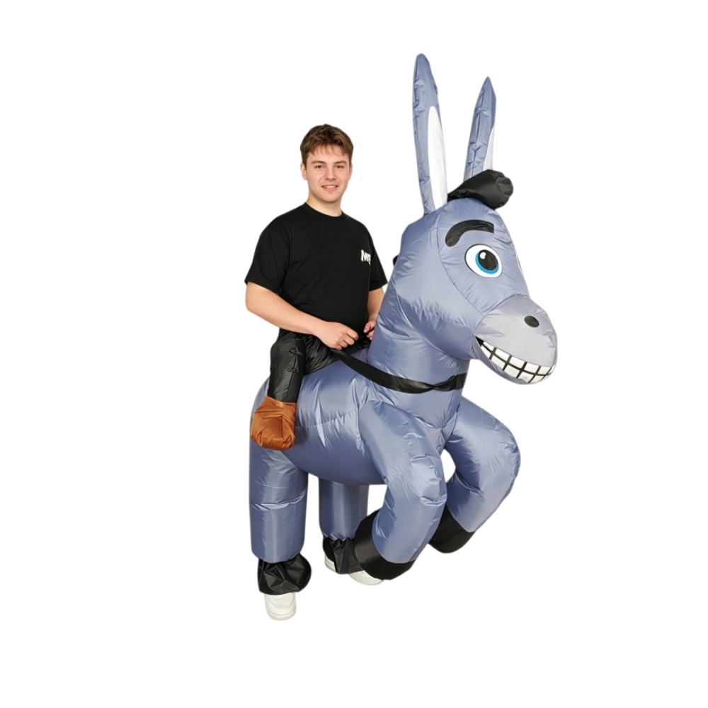 大人用インフレータブルライドオンコスチューム、恐竜・ロバ・ブ - Halloween Costume Adult のレビューと価格