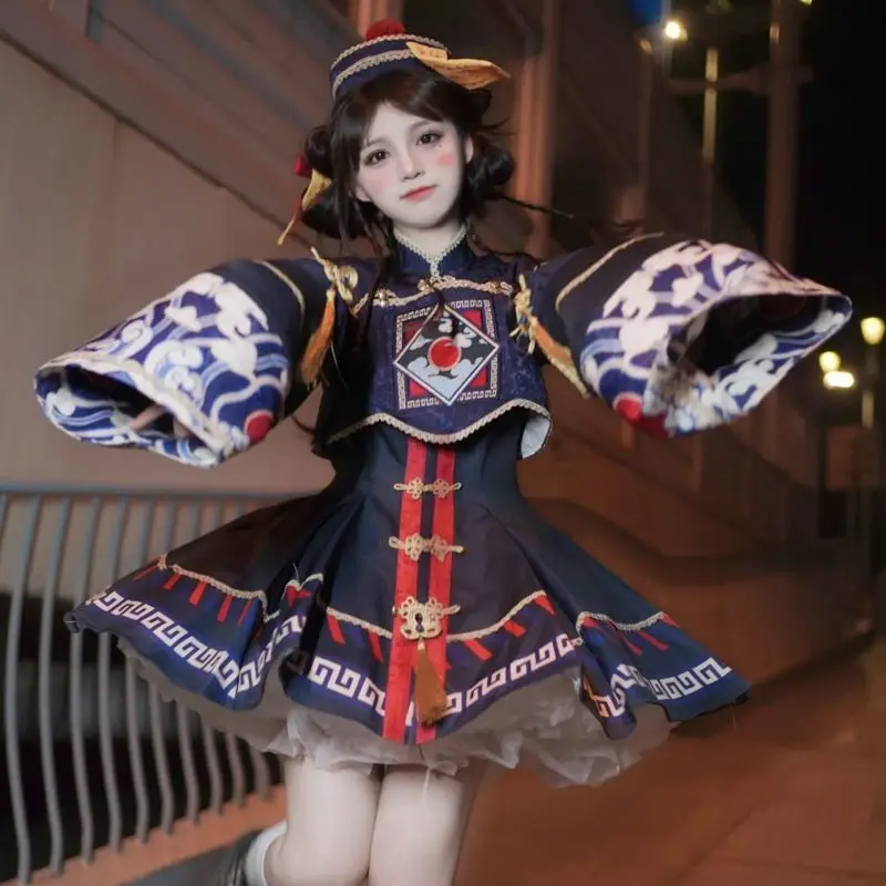 ロリータ中国風の甘いドレスかわいいアニメゾンビガールコスプレ - Halloween Costume Kids のレビューと価格