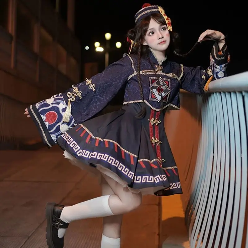 ロリータ中国風の甘いドレスかわいいアニメゾンビガールコスプレ - Halloween Costume Kids のレビューと価格