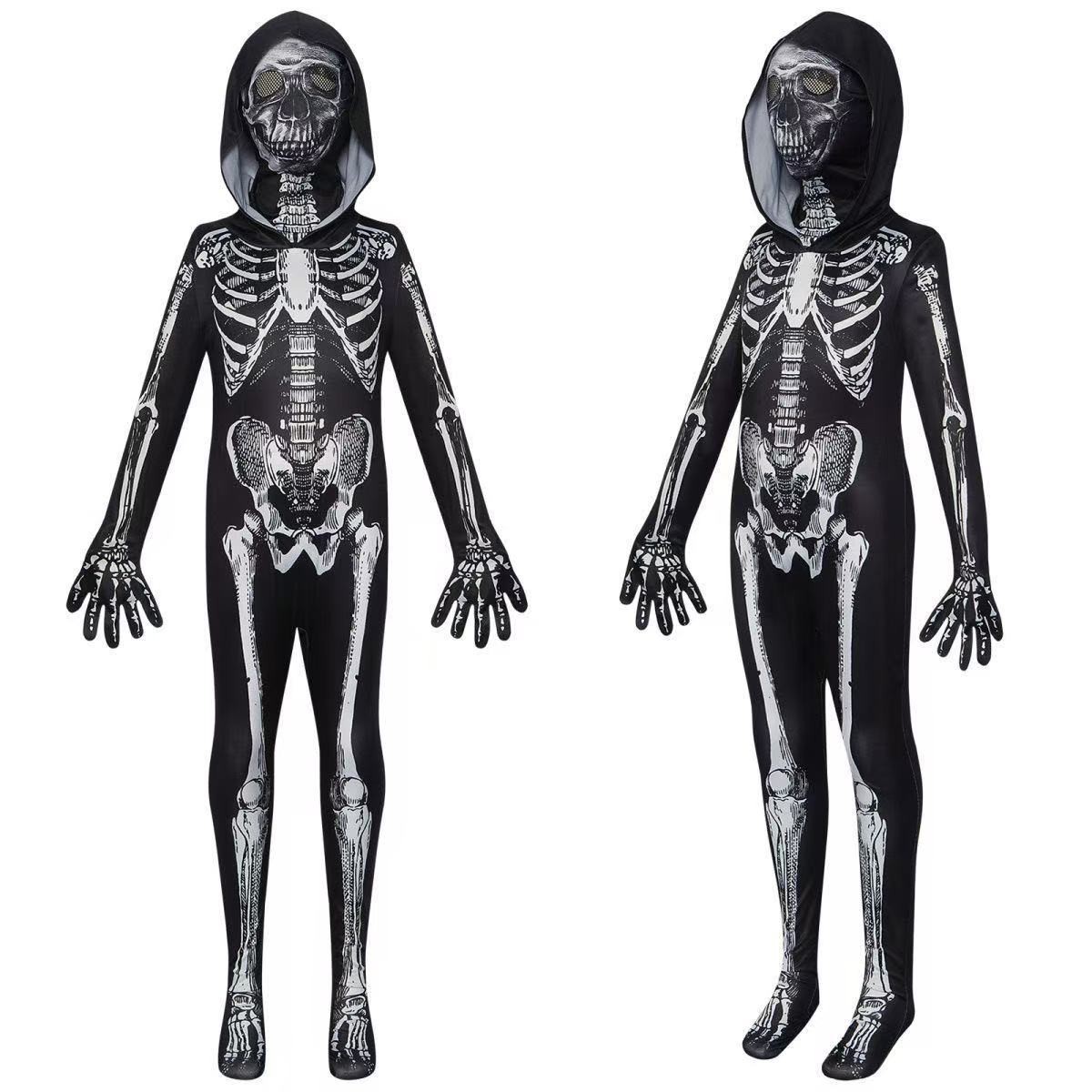 子供用ハロウィン怖いスケルトンコスチューム、全身デスジャンプ - Halloween Costume Kids のレビューと価格