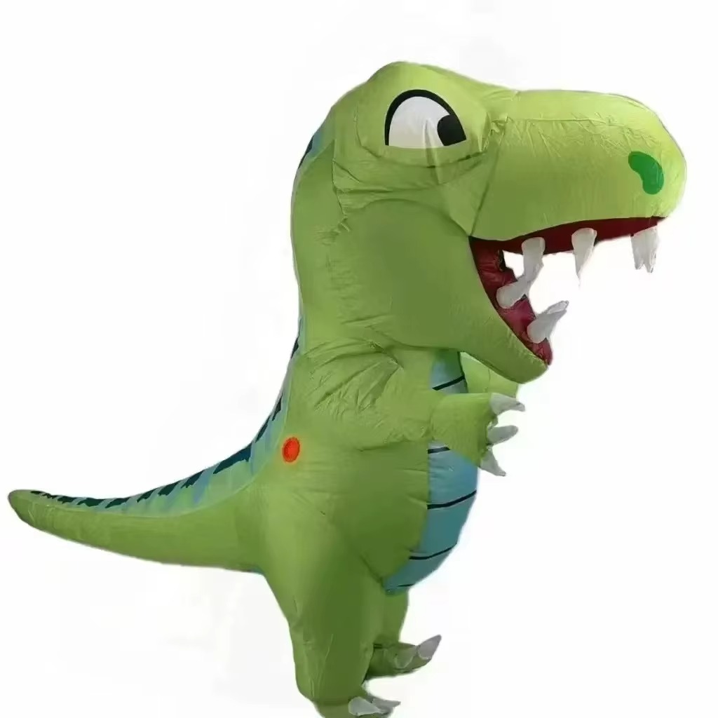 大人用、太った頭を持つ恐竜の着ぐるみ。全身を覆うタイプで、空 - Halloween Costume Adult のレビューと価格