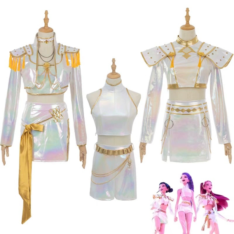 コスプレ衣装 PU レザー白歌うスーツ女性ハロウィンカーニバ - Halloween Costume Kids のレビューと価格