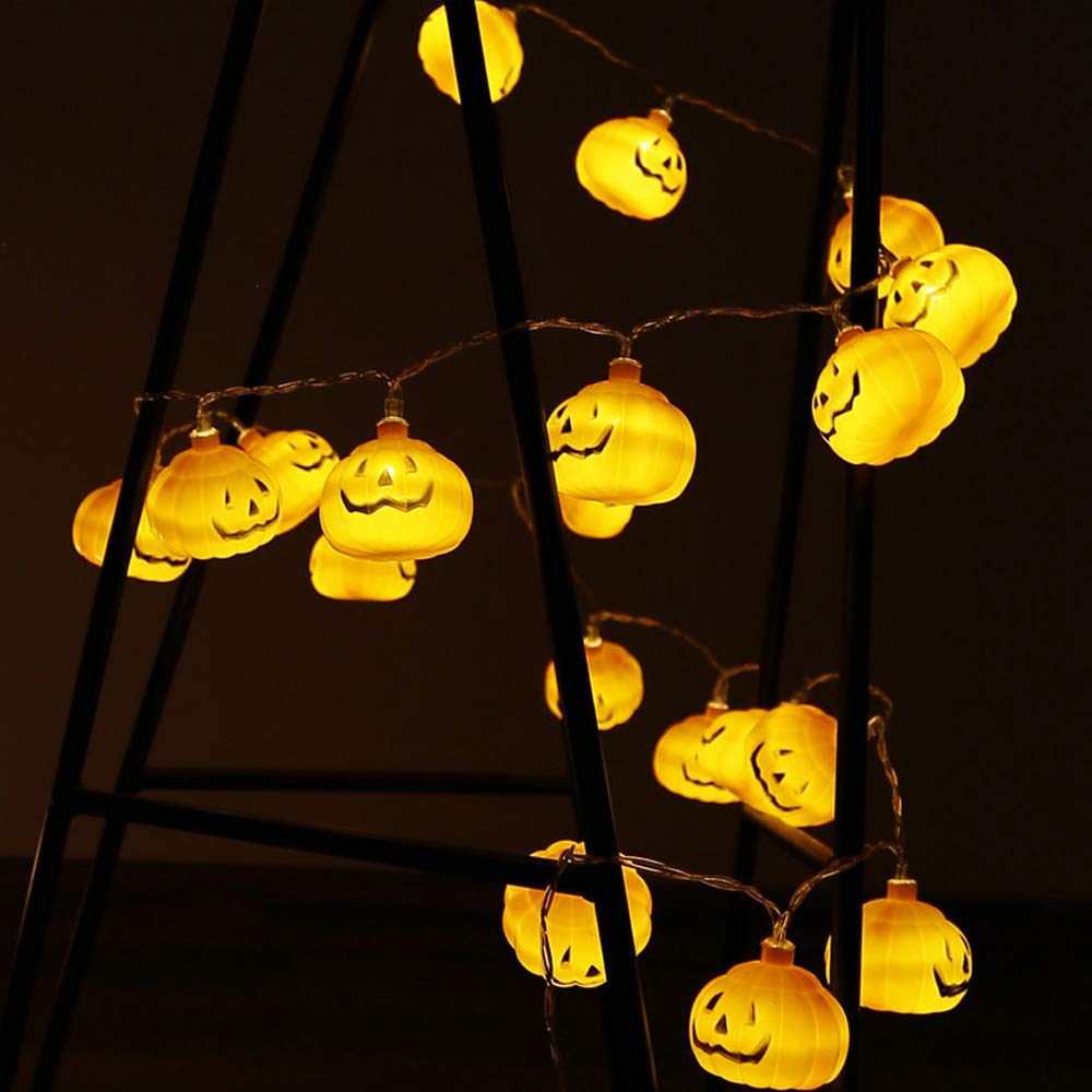ハロウィン 3D カボチャ LED ストリングライト 1 メ - Halloween Led String Lights Orange のレビューと価格