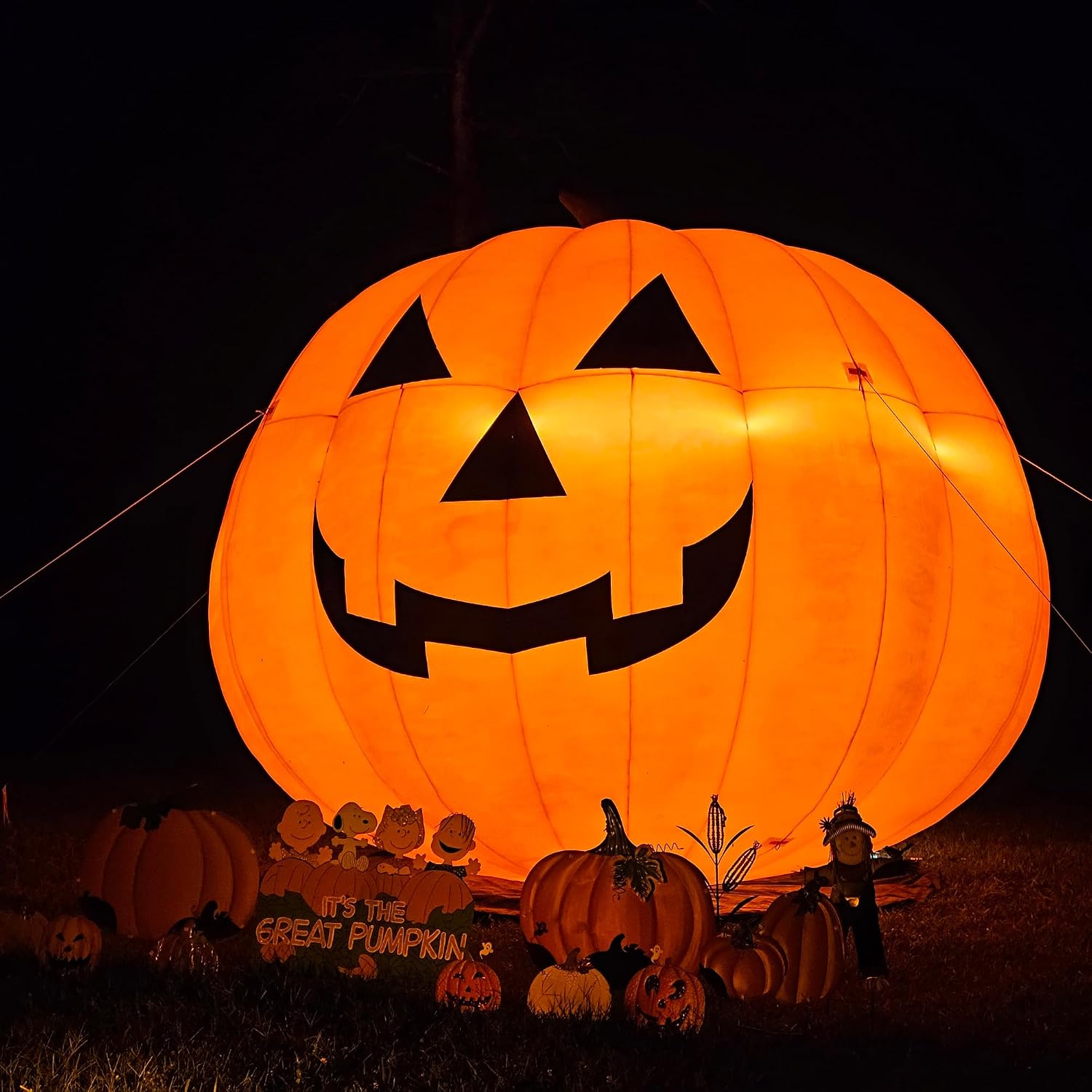 巨大な10フィートのハロウィン用インフレータブルパンプキンデ - Halloween Pumpkin Decor Led のレビューと価格