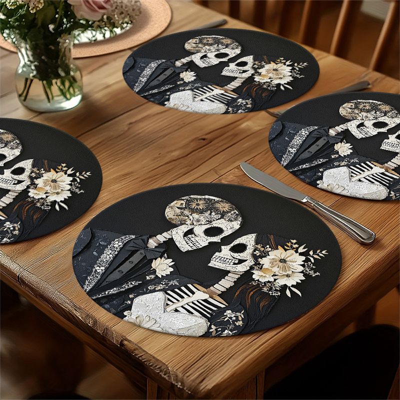 VIKAMA レトロフラワーウェディングスケルトンカップルミ - Halloween Skeleton Decoration のレビューと価格