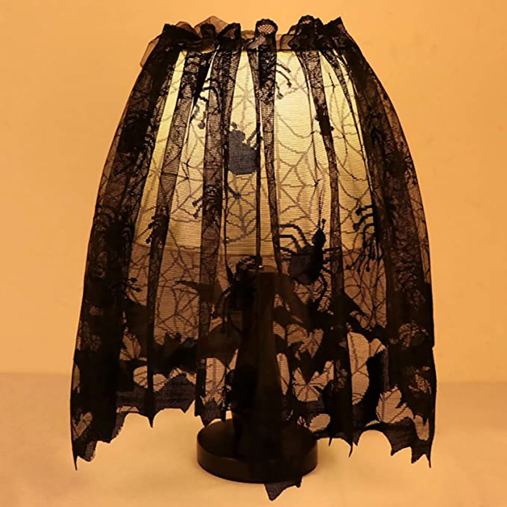 ハロウィン ブラックレース スパイダーウェブ装飾 多用途ラン - Spider Web Halloween Decoration のレビューと価格