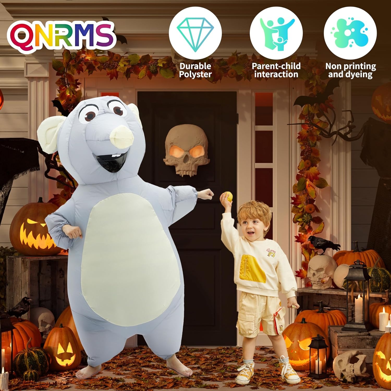 大人用インフレータブルマウスコスチューム。ハロウィーンパーテ - Halloween Costume Adult のレビューと価格