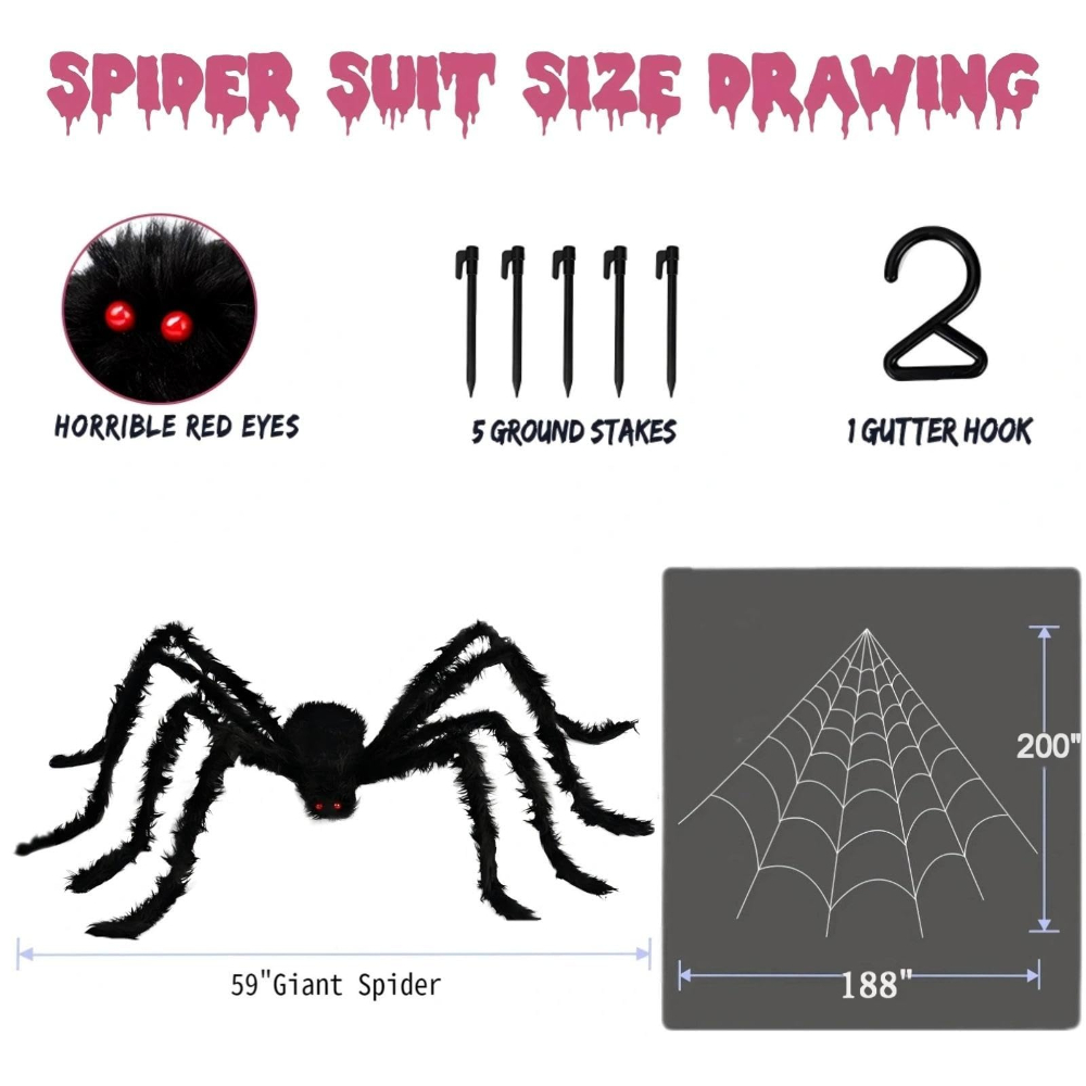 200インチのハロウィン蜘蛛の巣、12インチ～79インチの巨 - Spider Web Halloween Decoration のレビューと価格