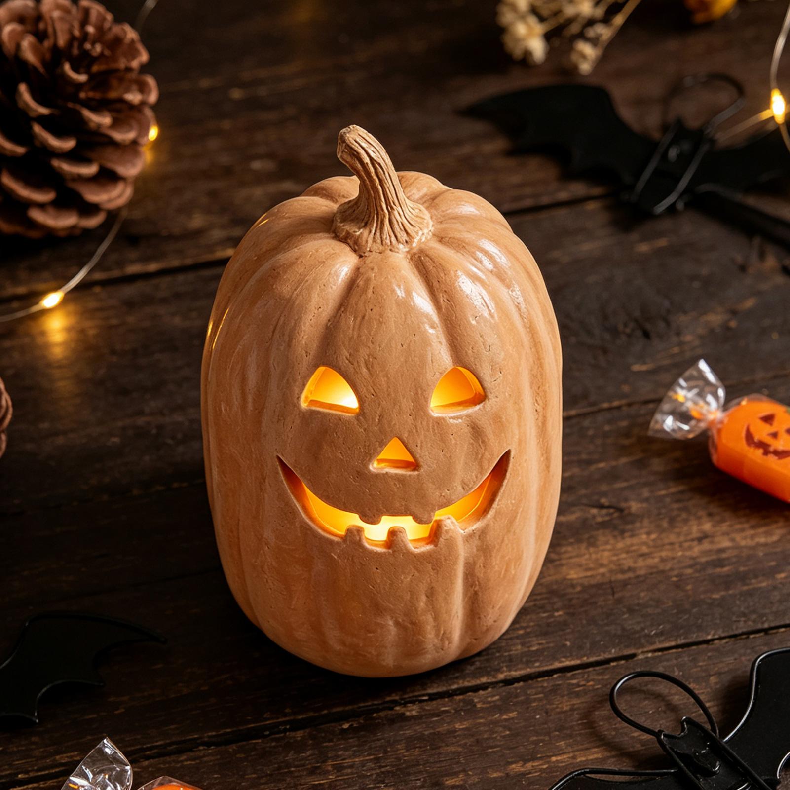 カボチャランタン装飾手作り樹脂装飾カボチャランタン屋外ハロウ - Pumpkin Lantern Halloween のレビューと価格