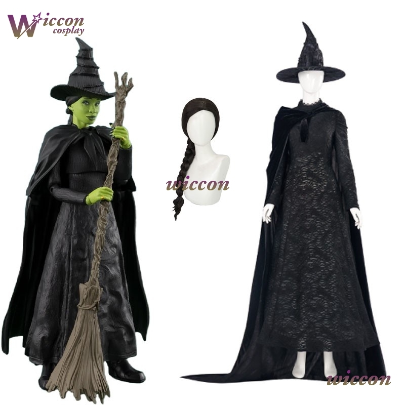 YesoK 映画ウィキッドエルファバコスプレ衣装黒マントドレ - Halloween Costume Kids のレビューと価格