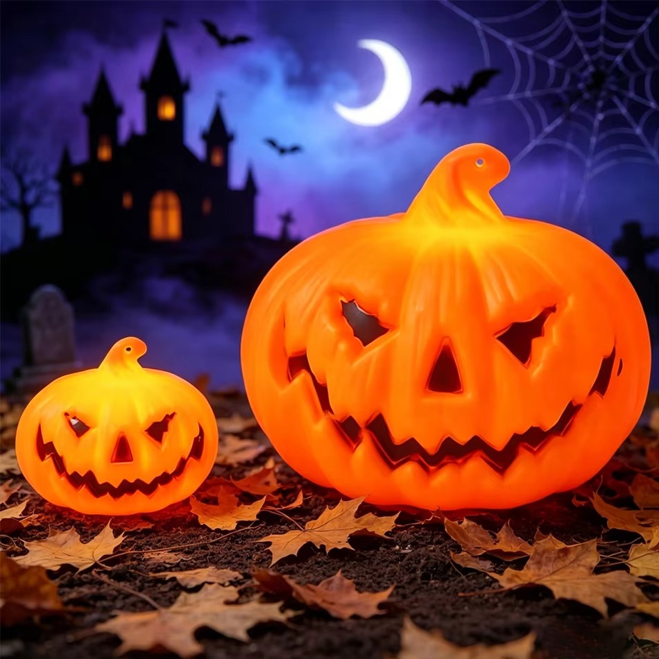 LEDかぼちゃランプ、暖色系の光、ハロウィーンのテーブルデコ - Pumpkin Lantern Halloween のレビューと価格
